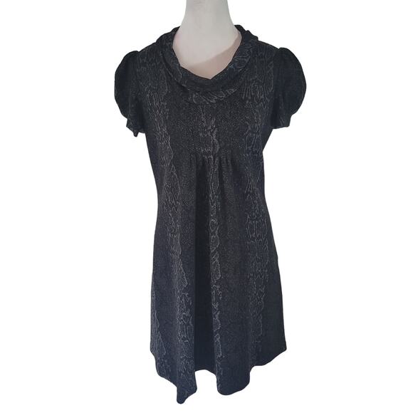 Calvin Klein Dresses & Skirts - Calvin Klein Size 6 Short Sleeve Mini Sweater Dress Cowl Neckline Boho